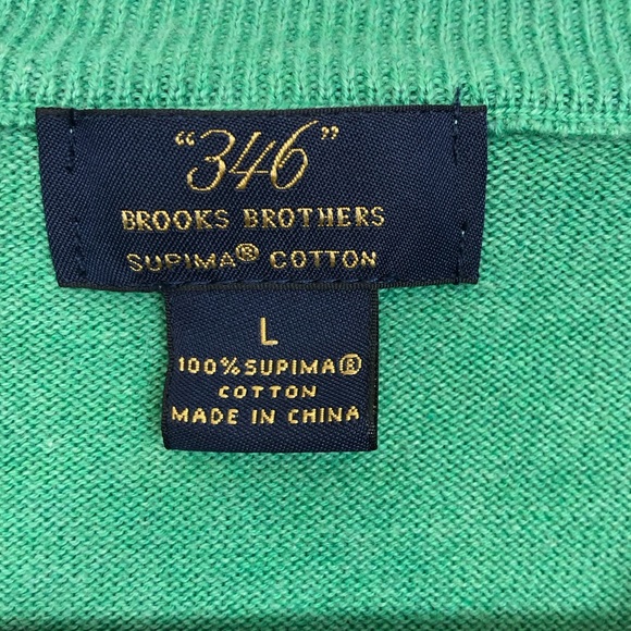 Brooks Brothers Supima Cotton Knit V-Neck Sweater Vest Sz L - Picture 4 of 7